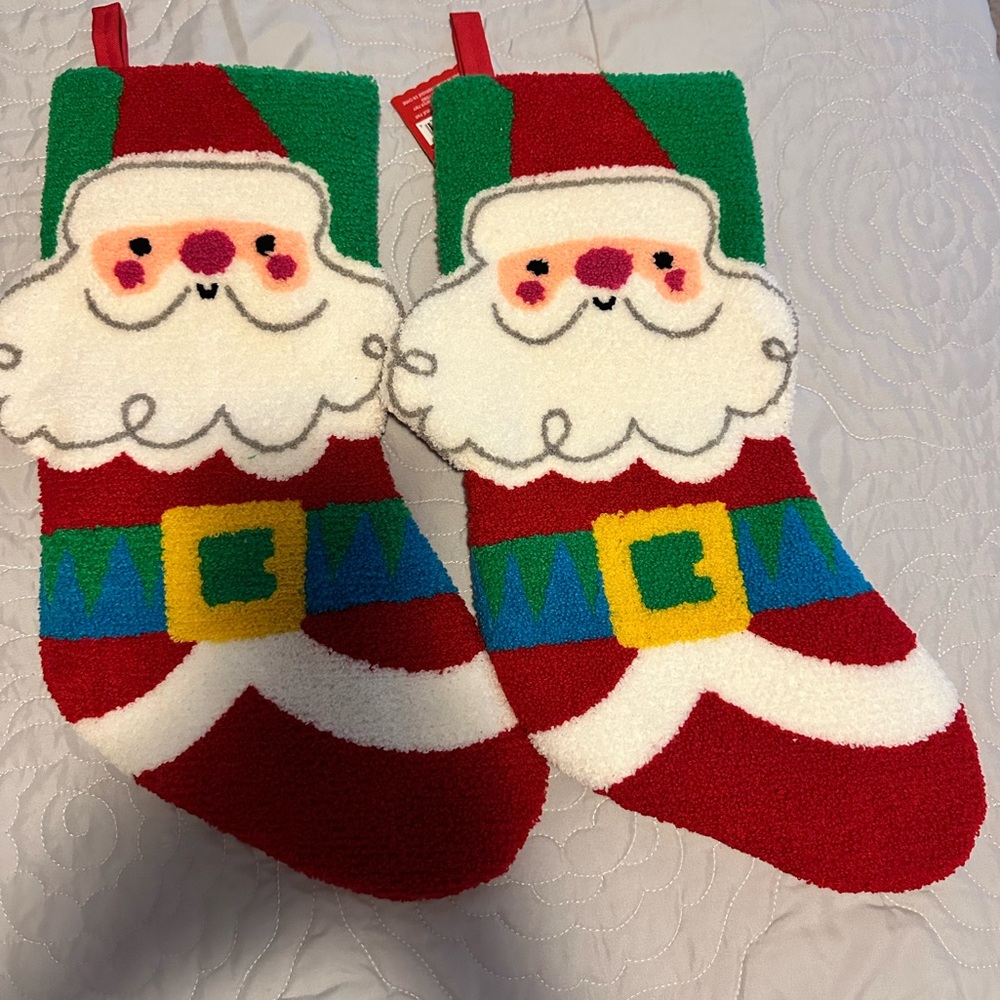 Ashland Festive Santa Christmas Stockings set of 2